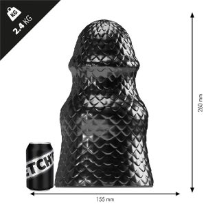 Plug anal XL STRETCH'R Scaly Black Metallic