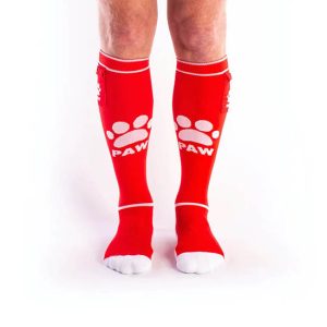 Meias BRUTUS PUPPY c/bolsinhos Vermelho/Branco