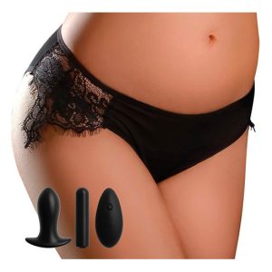 Cueca c/plug vaginal e bala Remote Princess XL-XXL