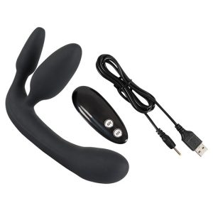 Strap-On 3 Prazeres USB Vibratório Preto