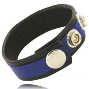 Correia de couro ajustável pénis MetalHard Azul