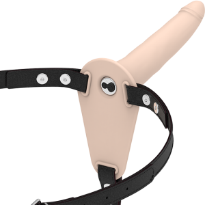 Strap silicone FETISH SUBMISSIVE 15Cm c/vibração branco