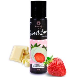 Gel lubrificante comestível SECRETPLAY morango e chocolate branco 60ml