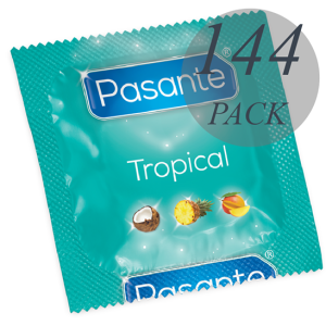 Pack c/ 144 preservativos PASANTE com sabores tropicias