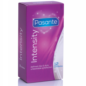 Pack 12 preservativos pontos+estrias PASANTE INTENSITY