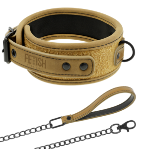 Colar c/ corrente FETISH SUBMISSIVE ORIGEN Couro Vegan
