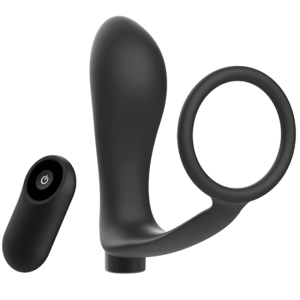 Plug anal recarregável c/anel e comando