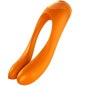 Estimulador de dedo SATISFYER CANDY CANE Laranja