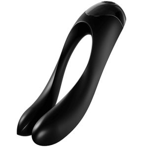 Estimulador de dedo SATISFYER CANDY CANE Negro