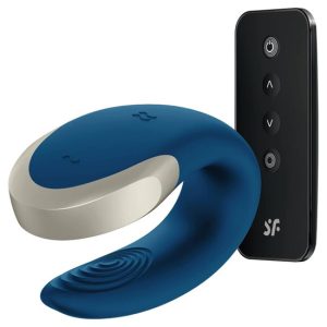 Estimulador SATISFYER DOUBLE LOVE casais  LUXURY AZUL