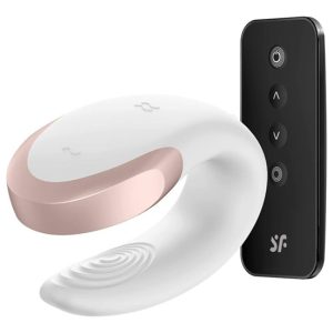 Estimulador SATISFYER DOUBLE LOVE casais  LUXURY Branco