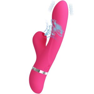 20.4x3.5cm Vibrador com sucção PRETTY LOVE