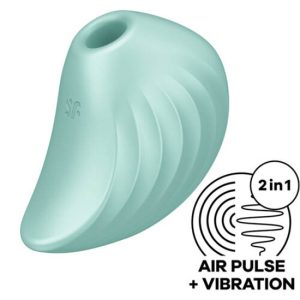 Estimulador por ondas + vibrador de clitóris SATISFYER PEARL DIVER Verde
