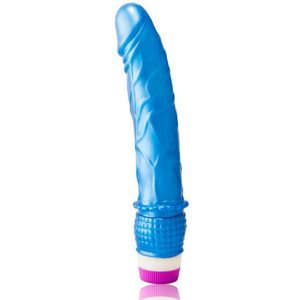 23x4cm Vibrador Baile realístico azul
