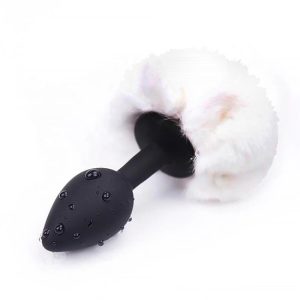 Plug anal c/cauda AFTERDARK  BRANCO - S