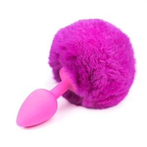 Plug anal c/cauda AFTERDARK  PÚRPURA/ROSA - S