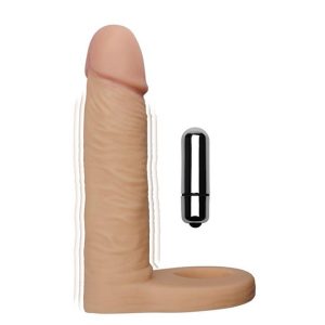 14.7x3.3cm Dildo p/dupla penetração LOVETOY THE ULTRA SOFT  c/vibração