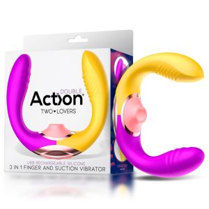 Vibrador duplo ACTION TWO LOVERS 3 em 1