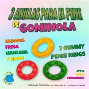 Conjunto 3 anéis penianos comestíveis DIVERTY SEX