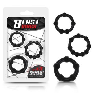 Conjunto 3 anéis penianos BEAST RINGS