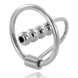 Anel glande c/ plug uretra 2.8Cm MetalHard