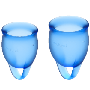 Copo menstrual SATISFYER  Feel Good 15+20ML Azul