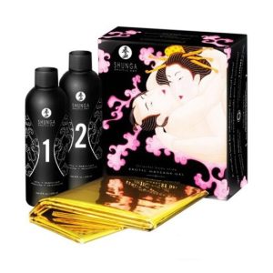 Gel de massagem Shunga corpo a corpo Morango e Champagne 2x250ml