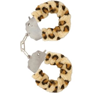 Algemas de Metal cobertas de Peluche Leopardo