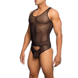 Body MOB Sexy Sheer Preto Tam. S/M - Em Stock