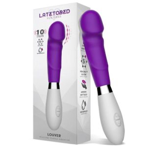 20.8x6.5cm Vibrador de silicone LATETOBED LOUVER Lilás