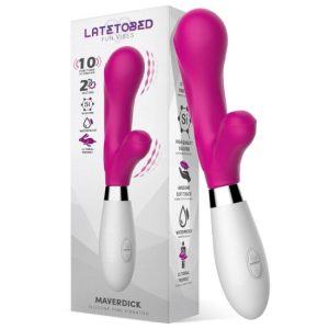 21.6x3.4cm Vibrador de silicone LATETOBED MAVERDICK Rosa