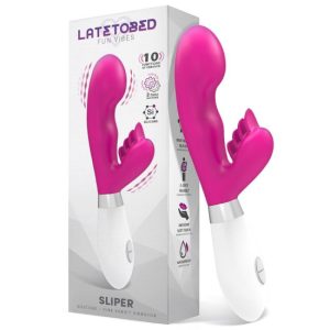 21x3.4cm Vibrador de silicone LATETOBED SLIPER Rosa