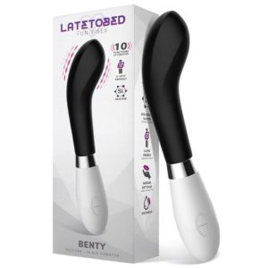 21x3.4cm Vibrador silicone LATETOBED BENTY Preto