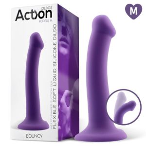 18x3.3cm Dildo ACTION BOUNCY Lilás
