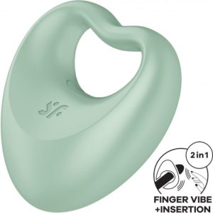 Anel peniano ou estimulador de dedo SATISFYER - PERFECT PAIR 3 VERDE