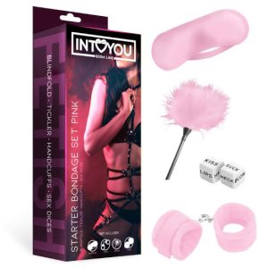 Conjunto BDSM INTOYOU 4 peças Rosa
