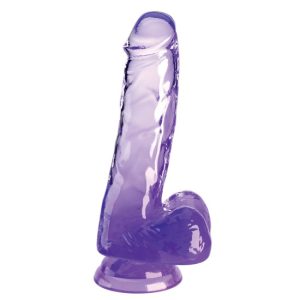 17.8x3.8cm Dildo King Cock Clear lilás