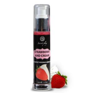 Lubrificante e massagem 2em1 efeito calor morango e nata 50Ml