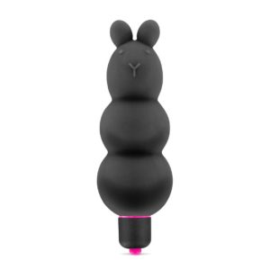 14.1x3.5cm MINI VIBRADOR SILICONA TEDDY NEGRO