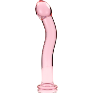 PLUG CRISTAL BOROSILICATO 18.5 X 3.5 CM ROSA NEBULA