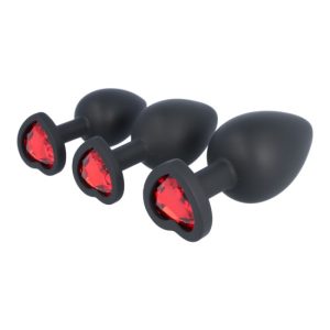 Conjunto de 3 plugs X3 E14 Coração Rubi