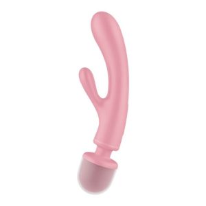 Vibrador e wand SATISFYER TRIPLE LOVER Rosa