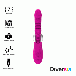 24x3.5cm Vibrador c/função cima e baixo DIVERSIA - BUNNY