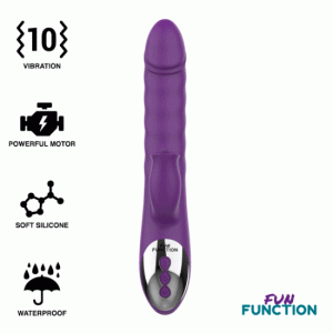 24.5x3.5cm Vibrador c/rotação e cima/baixo FUN FUNCTION - ZENDA
