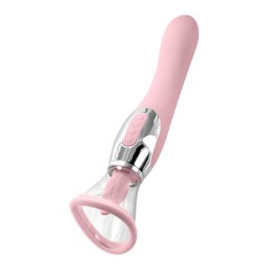 25x3.5cm Bomba 4em1 sução, vibração e lingua HARMONY Rosa