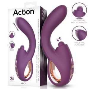 20x3.6cm Vibrador c/bola pulsante VINCA