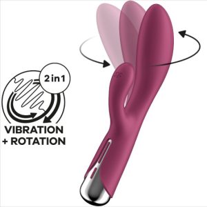 Vibrador SATISFYER - SPINNING RABBIT 1 Vermelho