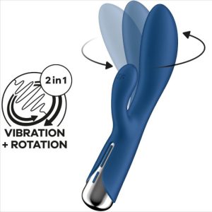 Vibrador SATISFYER - SPINNING RABBIT 1 Azul