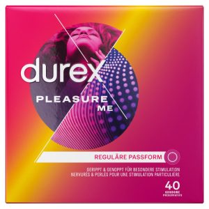 Preservativos pontilhados e ranhurados Durex Pleasure Me 40 unid.