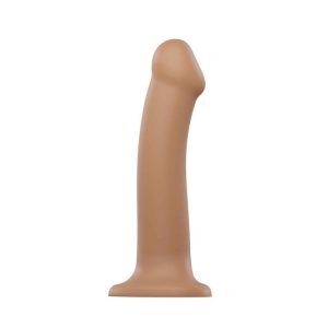 19x3.7cm DILDO C/VENTOSA p/arnês dupla densidade CARAMELO L